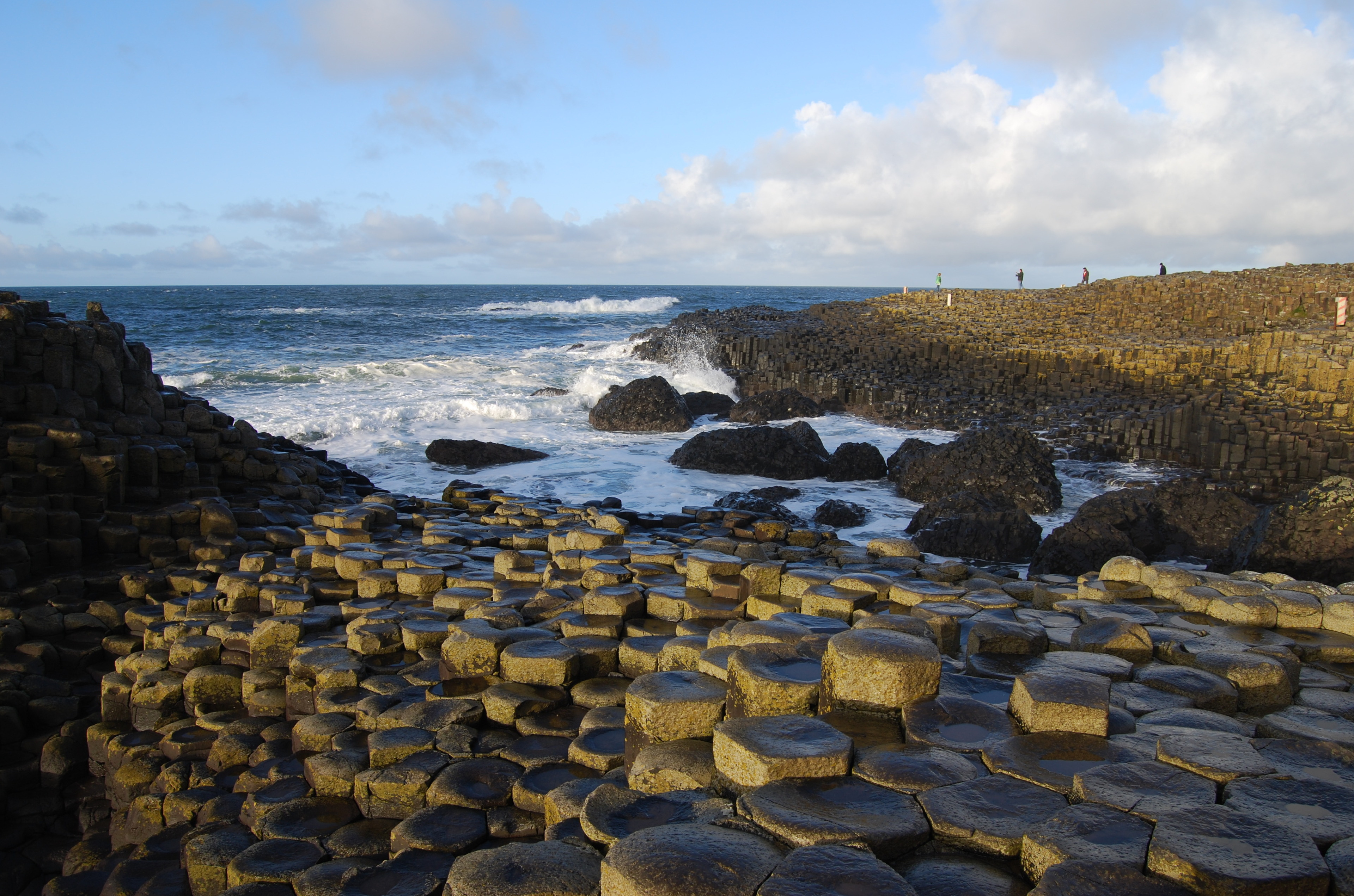Hexagonal rock columns of the Giant’s Causeway